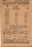 Butterick 3895: 1930s Uncut Misses Street Dress Size 36 B Vintage Sewing Pattern