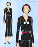 Butterick 3895: 1930s Uncut Misses Street Dress Size 36 B Vintage Sewing Pattern