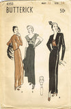 Butterick 4350: 1940s Uncut Misses Evening Gown Size 32 B Vintage Sewing Pattern