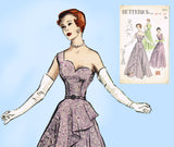 Butterick 5312: 1950s Glamorous Evening Gown w Drape 30B Vintage Sewing Pattern