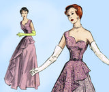 Butterick 5312: 1950s Glamorous Evening Gown w Drape 30B Vintage Sewing Pattern