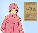 Butterick 5904: 1920 Rare Toddler GIrls Cloche Hat Size 6 Vintage Sewing Pattern