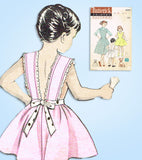 Butterick 6555: 1950s Easy Girls Pinafore Sun Dress Sz 8 Vintage Sewing Pattern - Vintage4me2