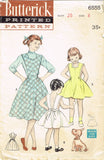 Butterick 6555: 1950s Easy Girls Pinafore Sun Dress Sz 8 Vintage Sewing Pattern - Vintage4me2
