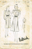 1930s Vintage Butterick Sewing Pattern 8433 Classic Misses Shirtwaist Dress 33 B - Vintage4me2