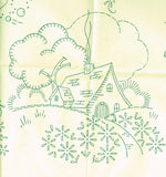 1940s Romantic Betty Burton 10 Cozy Cottages & More Embroidery Transfer Uncut - Vintage4me2