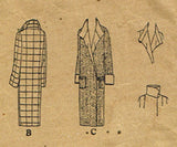 Butterick 1600: 1920s Uncut Plus Size Flapper Coat Sz 44B Vintage Sewing Pattern