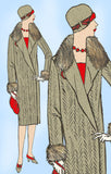 Butterick 1600: 1920s Uncut Plus Size Flapper Coat Sz 44B Vintage Sewing Pattern - Vintage4me2