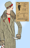 Butterick 1600: 1920s Uncut Plus Size Flapper Coat Sz 44B Vintage Sewing Pattern - Vintage4me2