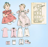 1940s Original Vintage Butterick Sewing Pattern 1778 Sweet Infants Layette Set  - Vintage4me2