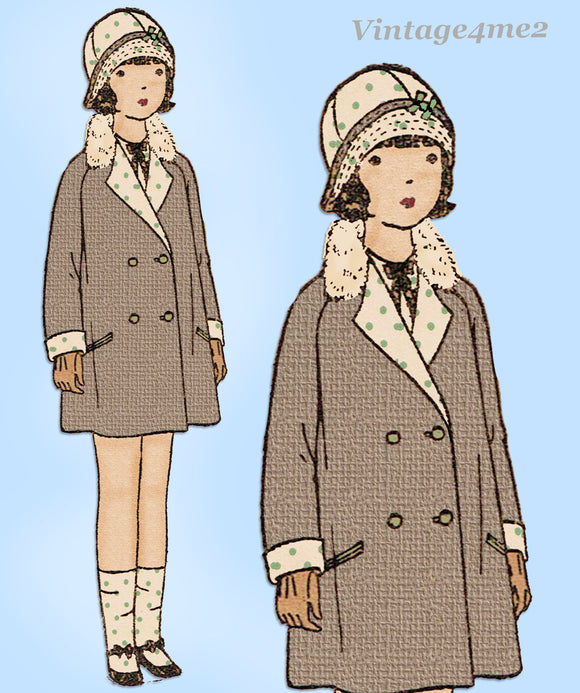 Butterick 2169: 1920s Rare Uncut Toddler Girls Coat Sz 2 Vintage Sewing Pattern