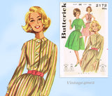 Butterick 2172: 1960s Misses Shirtawaist Dress Sz 36 Bust Vintage Sewing Pattern