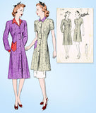 1940s Vintage Butterick Sewing Pattern 2296 Misses House Dress or Smock Sz 34 B - Vintage4me2