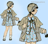 Butterick 2394: 1920s Rare Uncut Toddler Girls Coat Sz 2 Vintage Sewing Pattern