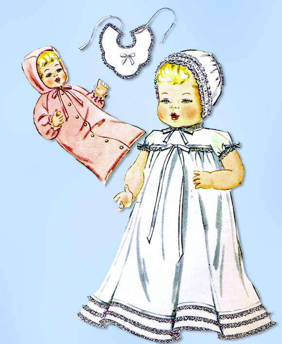 1960s Original Vintage Butterick Pattern 2521 Uncut 20 Inch Baby Doll Clothes