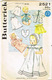 1960s Original Vintage Butterick Pattern 2521 Uncut 20 Inch Baby Doll Clothes