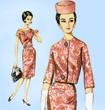 1960s Original Vintage Butterick Pattern 2571 Uncut Misses Sheath Dress Sz 38 B