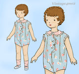 Butterick 2620: 1920s Rare Uncut Baby Girls Romper Size 1 Vintage Sewing Pattern