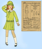 Butterick 2684: 1920s Uncut Little Girls Dress & Hat Sz10 Vintage Sewing Pattern