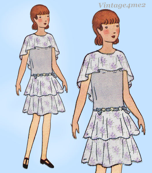 Butterick 2688: 1920s Uncut Girls Flapper Party Dress Sz10 Vintage Sewing Pattern