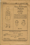 Butterick 2698: 1920s Cute Uncut Toddler Boys Sun Suit Vintage Sewing Pattern