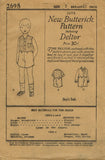 Butterick 2698: 1920s Cute Uncut Toddler Boys Sun Suit Vintage Sewing Pattern