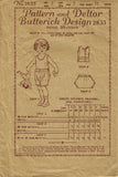 Butterick 2833: 1920s Vintage Sewing Pattern Toddlers Underwear Drawers Size 2 Vintage4me2