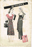 Butterick 2912: 1940s Stunning Misses Evening Dress 32 B Vintage Sewing Pattern