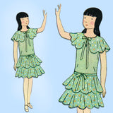 Butterick 2944: 1920s Sweet Uncut Girls Party Dress Vintage Sewing Pattern