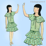 Butterick 2944: 1920s Sweet Uncut Girls Party Dress Vintage Sewing Pattern