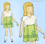 Butterick 2952: 1920s Uncut Little Girls Party Dress Sz 8 Vintage Sewing Pattern