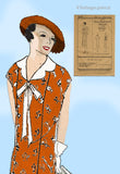 Butterick 2954: 1930s Uncut Misses Straight Dress Sz 35 B Vintage Sewing Pattern