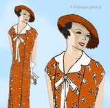 Butterick 2954: 1930s Uncut Misses Straight Dress Sz 35 B Vintage Sewing Pattern