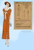 Butterick 2954: 1930s Uncut Misses Straight Dress Sz 35 B Vintage Sewing Pattern