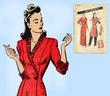 Butterick 2995: 1940s Uncut Misses Housecoat Size 32 B Vintage Sewing Pattern