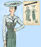 Butterick 3086: 1940s Uncut Misses Stylish Sut Sz 32 B Vintage Sewing Pattern