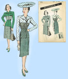 Butterick 3086: 1940s Uncut Misses Stylish Sut Sz 32 B Vintage Sewing Pattern