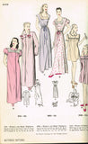 1940s Vintage Butterick Sewing Pattern 3116 Uncut Misses Nightgown Size 34 Bust