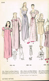 1940s Vintage Butterick Sewing Pattern 3116 Uncut Misses Nightgown Size 34 Bust