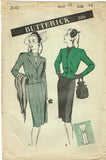 Butterick 3140: 1940s Misses WWII Dressmaker Suit Sz 32 B Vintage Sewing Pattern