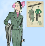 Butterick 3140: 1940s Misses WWII Dressmaker Suit Sz 32 B Vintage Sewing Pattern