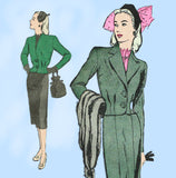 Butterick 3140: 1940s Misses WWII Dressmaker Suit Sz 32 B Vintage Sewing Pattern
