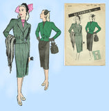 Butterick 3140: 1940s Misses WWII Dressmaker Suit Sz 32 B Vintage Sewing Pattern