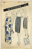 Butterick 3152: 1940s Uncut Misses Evening Skirt Size 24W Vintage Sewing Pattern