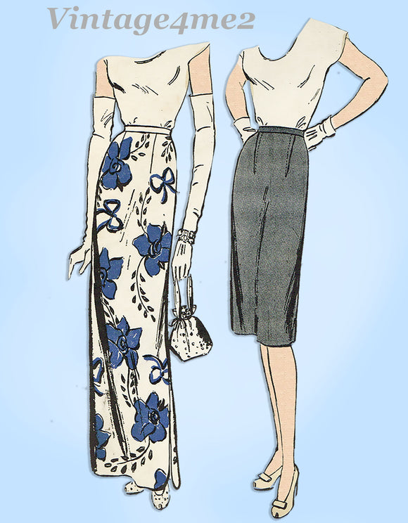 Butterick 3152: 1940s Uncut Misses Evening Skirt Size 24W Vintage Sewing Pattern