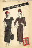 Butterick 3235: 1940s Uncut Misses WWII Dress Size 32 Bust Vintage Sewing Pattern