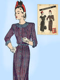 Butterick 3235: 1940s Uncut Misses WWII Dress Size 32 Bust Vintage Sewing Pattern