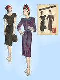 Butterick 3235: 1940s Uncut Misses WWII Dress Size 32 Bust Vintage Sewing Pattern