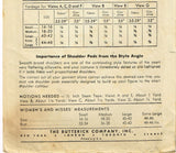Butterick 3276: 1940s Womens Shoulder Pad Set Size Medium Vintage Sewing Pattern