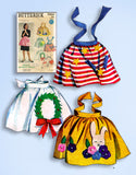 1960s Vintage Butterick Sewing Pattern 3306 Misses Holiday Apron Set Fits All